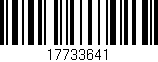 Código de barras (EAN, GTIN, SKU, ISBN): '17733641'
