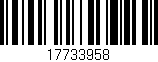 Código de barras (EAN, GTIN, SKU, ISBN): '17733958'