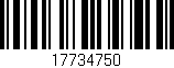 Código de barras (EAN, GTIN, SKU, ISBN): '17734750'