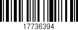Código de barras (EAN, GTIN, SKU, ISBN): '17736394'