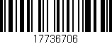 Código de barras (EAN, GTIN, SKU, ISBN): '17736706'