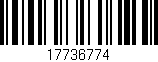 Código de barras (EAN, GTIN, SKU, ISBN): '17736774'