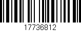 Código de barras (EAN, GTIN, SKU, ISBN): '17736812'