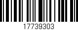 Código de barras (EAN, GTIN, SKU, ISBN): '17739303'