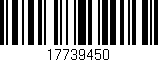 Código de barras (EAN, GTIN, SKU, ISBN): '17739450'