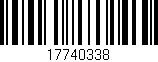 Código de barras (EAN, GTIN, SKU, ISBN): '17740338'