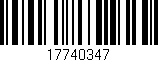Código de barras (EAN, GTIN, SKU, ISBN): '17740347'