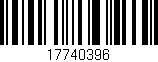Código de barras (EAN, GTIN, SKU, ISBN): '17740396'