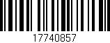 Código de barras (EAN, GTIN, SKU, ISBN): '17740857'