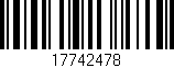 Código de barras (EAN, GTIN, SKU, ISBN): '17742478'