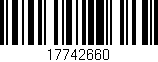 Código de barras (EAN, GTIN, SKU, ISBN): '17742660'