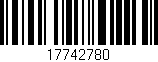 Código de barras (EAN, GTIN, SKU, ISBN): '17742780'