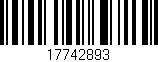 Código de barras (EAN, GTIN, SKU, ISBN): '17742893'