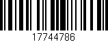 Código de barras (EAN, GTIN, SKU, ISBN): '17744786'