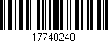 Código de barras (EAN, GTIN, SKU, ISBN): '17748240'