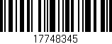 Código de barras (EAN, GTIN, SKU, ISBN): '17748345'