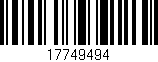 Código de barras (EAN, GTIN, SKU, ISBN): '17749494'