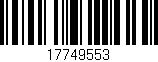 Código de barras (EAN, GTIN, SKU, ISBN): '17749553'