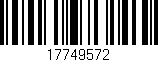Código de barras (EAN, GTIN, SKU, ISBN): '17749572'