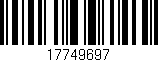 Código de barras (EAN, GTIN, SKU, ISBN): '17749697'