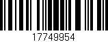 Código de barras (EAN, GTIN, SKU, ISBN): '17749954'