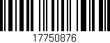 Código de barras (EAN, GTIN, SKU, ISBN): '17750876'