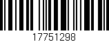 Código de barras (EAN, GTIN, SKU, ISBN): '17751298'