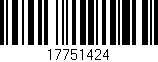 Código de barras (EAN, GTIN, SKU, ISBN): '17751424'