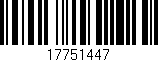 Código de barras (EAN, GTIN, SKU, ISBN): '17751447'