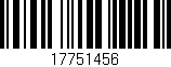 Código de barras (EAN, GTIN, SKU, ISBN): '17751456'