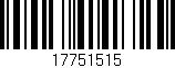 Código de barras (EAN, GTIN, SKU, ISBN): '17751515'