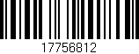 Código de barras (EAN, GTIN, SKU, ISBN): '17756812'