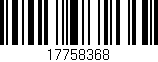 Código de barras (EAN, GTIN, SKU, ISBN): '17758368'