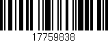 Código de barras (EAN, GTIN, SKU, ISBN): '17759838'