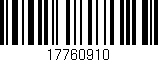 Código de barras (EAN, GTIN, SKU, ISBN): '17760910'