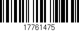 Código de barras (EAN, GTIN, SKU, ISBN): '17761475'