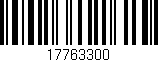 Código de barras (EAN, GTIN, SKU, ISBN): '17763300'