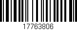 Código de barras (EAN, GTIN, SKU, ISBN): '17763806'