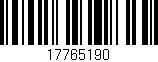 Código de barras (EAN, GTIN, SKU, ISBN): '17765190'