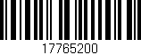 Código de barras (EAN, GTIN, SKU, ISBN): '17765200'