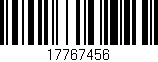 Código de barras (EAN, GTIN, SKU, ISBN): '17767456'