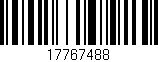 Código de barras (EAN, GTIN, SKU, ISBN): '17767488'