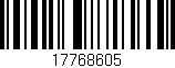 Código de barras (EAN, GTIN, SKU, ISBN): '17768605'