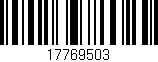 Código de barras (EAN, GTIN, SKU, ISBN): '17769503'