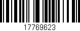 Código de barras (EAN, GTIN, SKU, ISBN): '17769623'