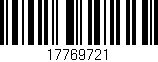 Código de barras (EAN, GTIN, SKU, ISBN): '17769721'