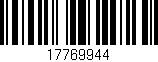 Código de barras (EAN, GTIN, SKU, ISBN): '17769944'