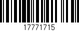 Código de barras (EAN, GTIN, SKU, ISBN): '17771715'