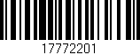 Código de barras (EAN, GTIN, SKU, ISBN): '17772201'