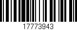 Código de barras (EAN, GTIN, SKU, ISBN): '17773943'